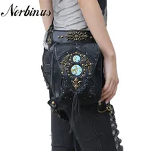 Norbinus из искусственной кожи поясная Сумка стимпанк женские сумки на плечо женские сумки через плечо с заклепками Сумка-Кобура