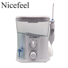 Nicefeel ирригатор для полости рта и зубная Вода Flosser с 1000 мл резервуаром для воды+ 7 наконечников с регулируемым давлением
