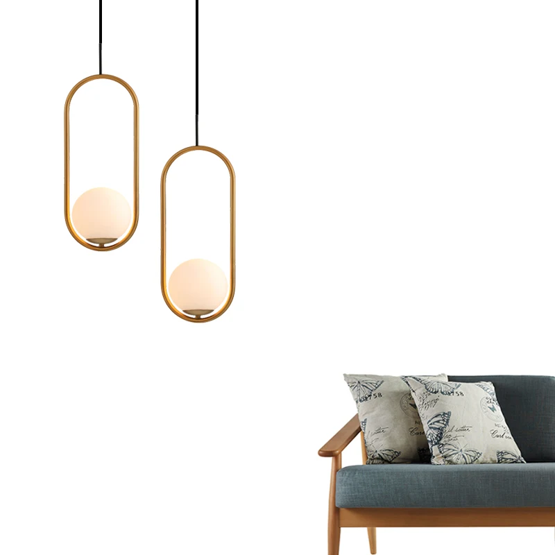 Подвесной светильник в скандинавском стеклянном шаре, современный круглый подвесной светильник/подвесной светильник, декоративный подвесной светильник