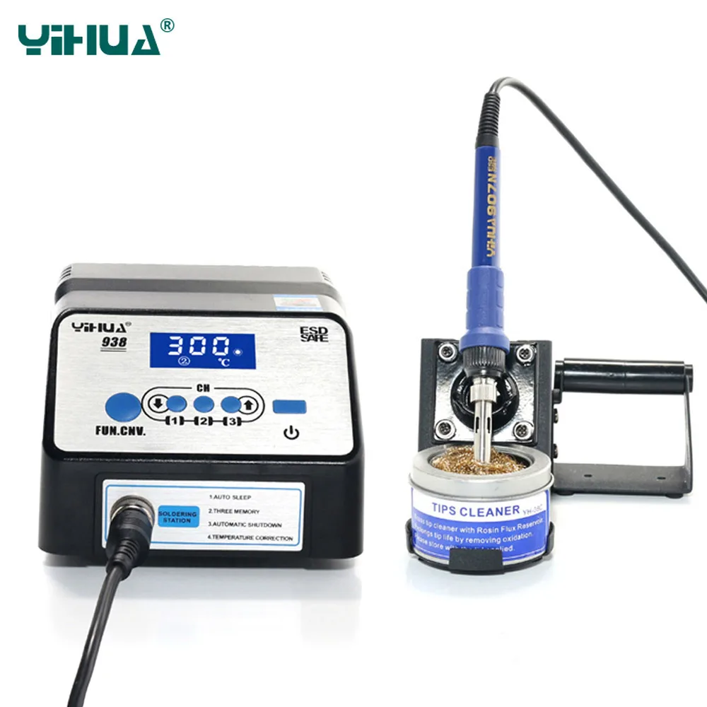 

YH 938 Soldering iron 120W High power Automatic sleep function temperature calibration silicone wire high quality soldering iron