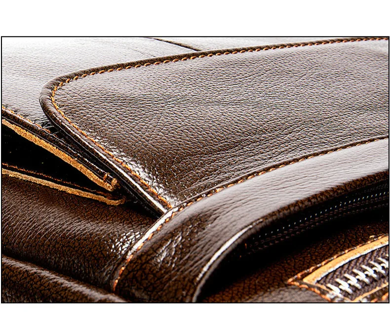 Новый мужской портфель из натуральной кожи Водонепроницаемая маленькая деловая сумка, Мужская винтажная мужская сумка высокого качества