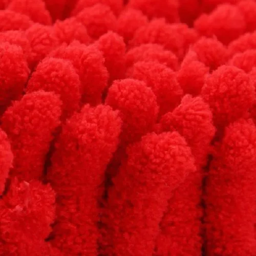 SDFC Tapis de sol Tapis de bain utilitaire coeur rouge Chenille Paillasson