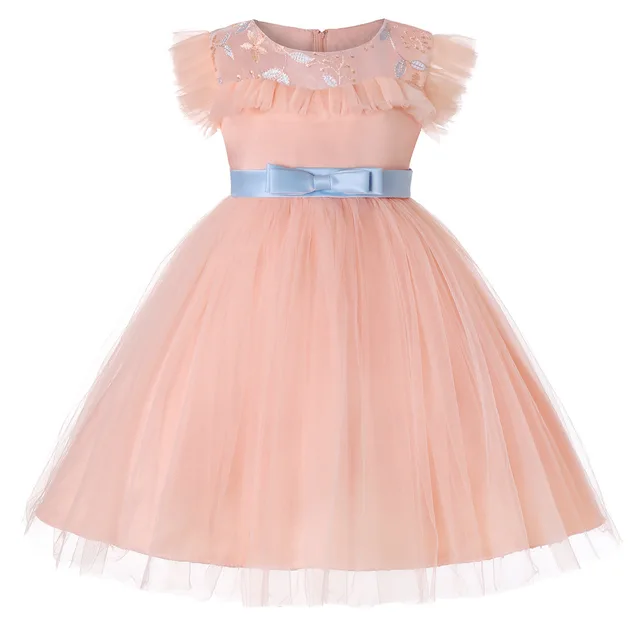 3-14 Yrs Teenagers Girls Dress Wedding Party Princess Dresses for Girl Party Costume Kids Cotton Party Girls Clothing CA604