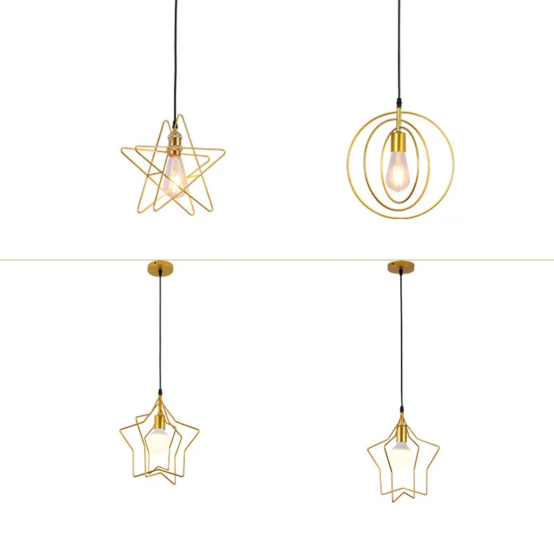 

Modern interior chandelier metal geometric chandelier living room corridor bar decoration 2019 new