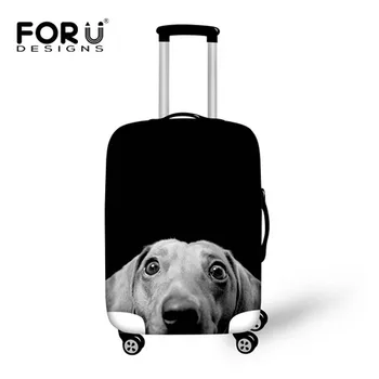 

FORUDESIGNS Animal Dachshund Printed Luggage Protective Cover Cute Waterproof Dust Rain Cover for 18-30inch Suitcase Case Cover