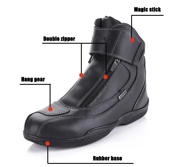 Real à Prova Engrenagem de Segurança Botas de Rua Arcx Couro Dwaterproof Água Escalada Caminhadas Botas Motocicleta Corrida Chopper Touring Equitação Sapatos 8 High Quality motorcycle racing boots