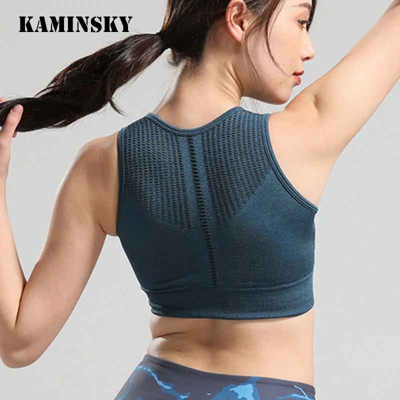 

Kaminsky 2019 Women's Seamless Sporting Bras No Rims Breathable And Quick-Drying Running Bra Beautiful Back Vest