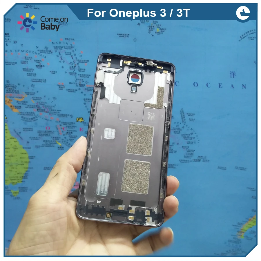 

original For Oneplus 3 / Oneplus 3t Oneplus three A3000 A3010 A3003 Battery Cover back cover Back Housing Door + camera lens