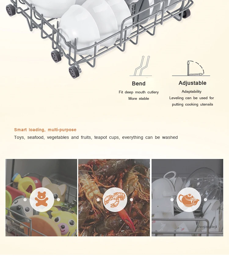 5L Полностью Автоматическая Посудомоечная машина Настольный для домашнего пользования не нужно устанавливать Интеллектуальный