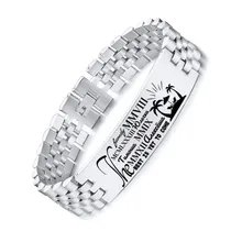 15 мм индивидуальный серебряный браслет из нержавеющей стали браслет из цепи для мужчин мужей Подарки гравировка