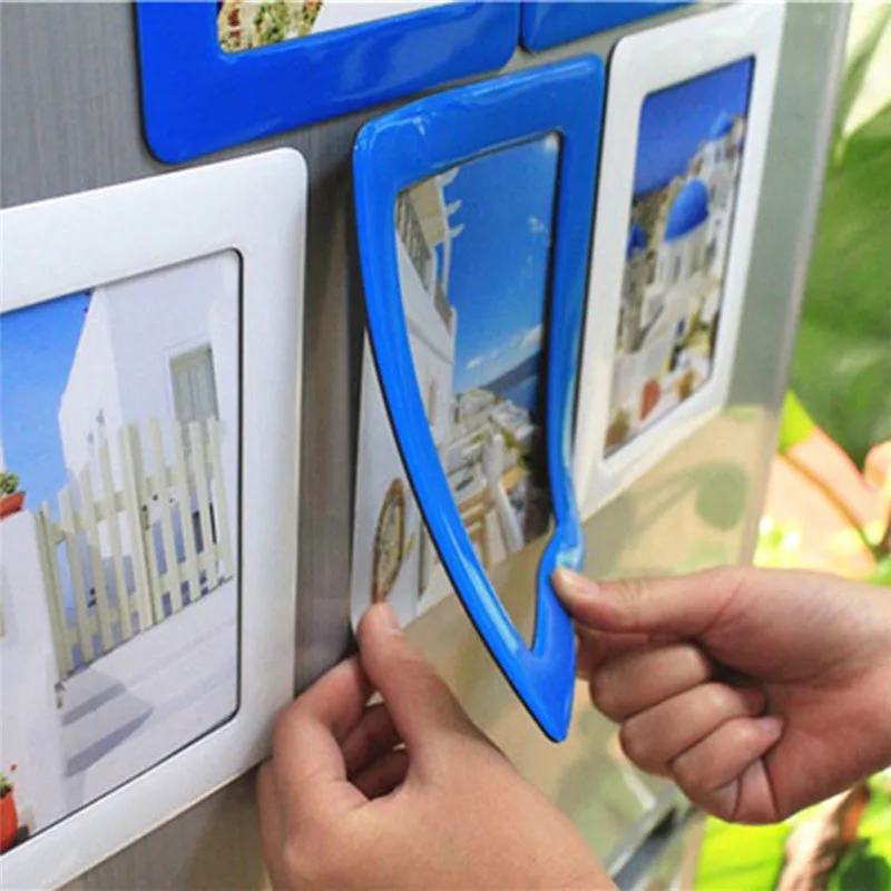 

2019 Colorful Single Layer Magnetic Picture Frames 11.8*16cm Photo Magnets Photoframe Refrigerato For Refrigerator