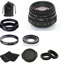 Fujian 35mm F1.6 camera CCTV Lens C Mount+Lens Hood for Nikon 1 J5 S2 J4 V3 AW1 S1 J3 V2 J2 J1 V1 shipping free plastic tail blades for r c helicopter 450 v2 v3 pair