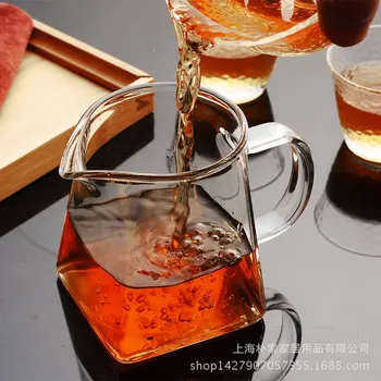 

Heat resistant , reasonable cup, large, transparent, public cup, creative effort, tea set, square, large capacity, fair cup