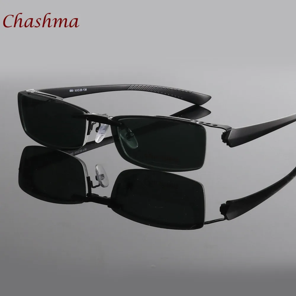 Мужские очки для вождения Chashma поляризованные линзы с магнитными зажимами оправа