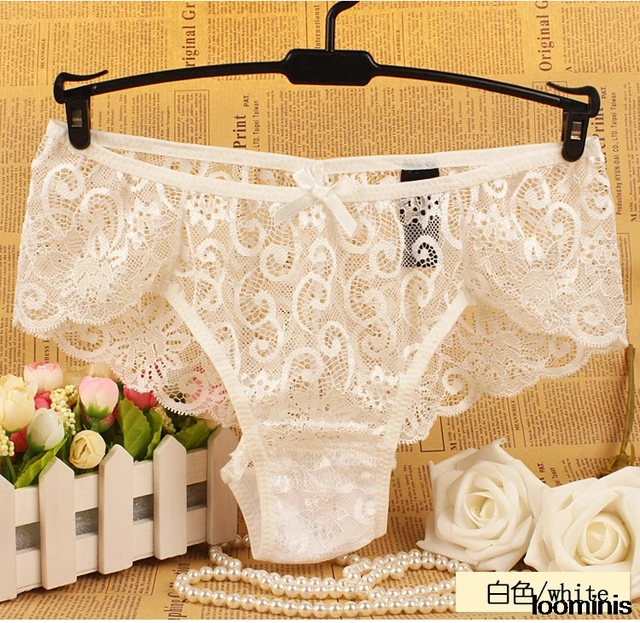 Strings Femme Sexy En Dentelle - Entrejambe Coton - Grande Taille - Culotte Tanga Basse Transparence