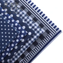 Тонкая хлопковая ткань Лоскутные материалы для шитья скрапбукинга ткань для скрапбукинга жировые кварталы ткани для стёганого одеяла рукоделие узор 50*50 см темно-синий 7 шт