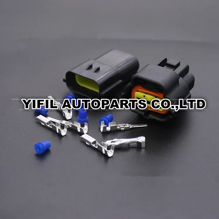 

10sets/lot 3 Pin/Way Automobile Waterproof Electrical Oxygen Sensor Plug Wire Connector For VW