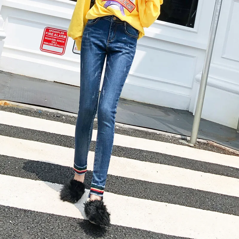Jeans Women 2019 Capri Jeans Trousers Stretch Denim Blue Jeans Leggings Plus Size 32 Mom Jeans Femme Pantalon Hip Push Up