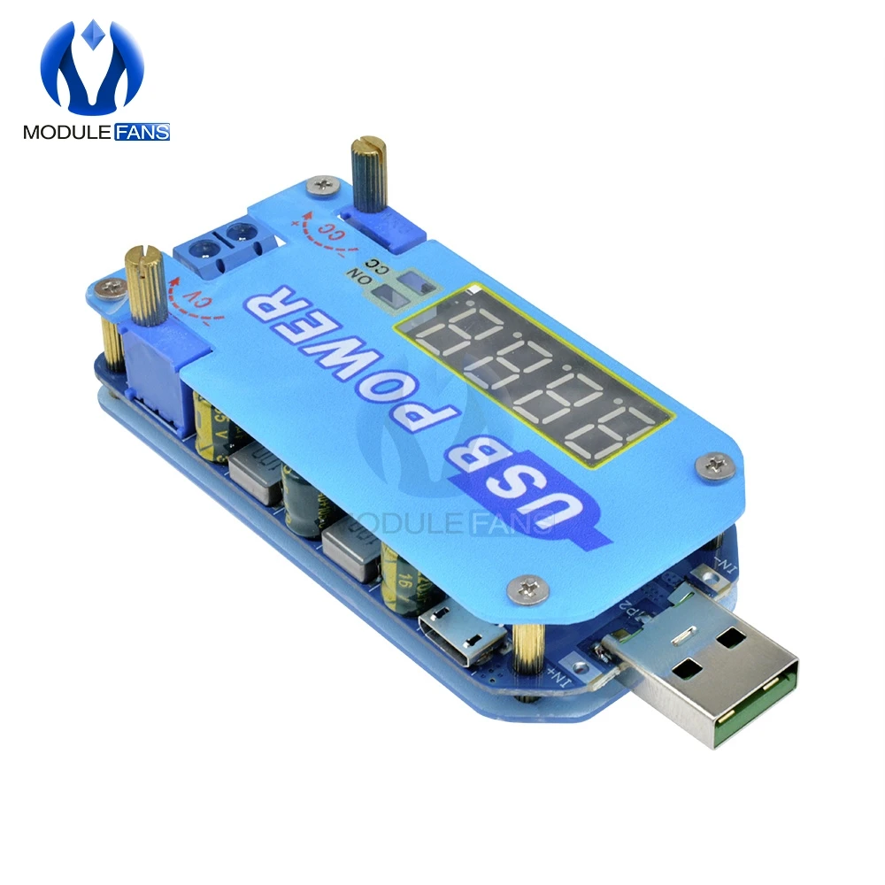 DC-DC CC CV Typ-C USB 5V zu 3,3V 9V 12V 24V 30V Netzteil 15W Einstellbare Step Up/Down Boost Buck Converter Modul Shell Fall