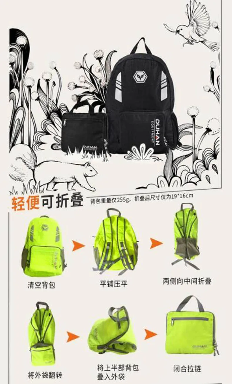 Duhan 17L сумка для мотоциклетного шлема для женщин/мужчин на открытом воздухе сумка на плечо Kinght рюкзак для путешествий складной рюкзак для езды на велосипеде