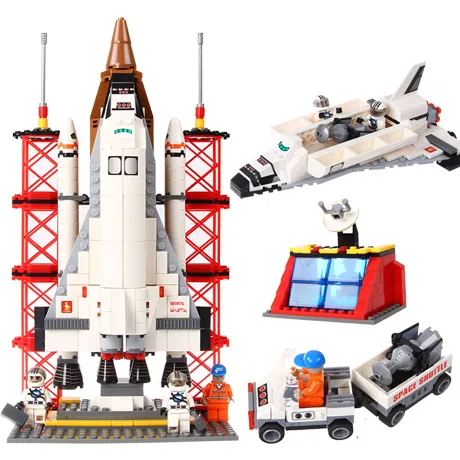 

2018 City Series Rocket Launcher Space Shuttle Spaceship Station Sets Legoing Figure Building Blocks Bricks Child Kids Toys