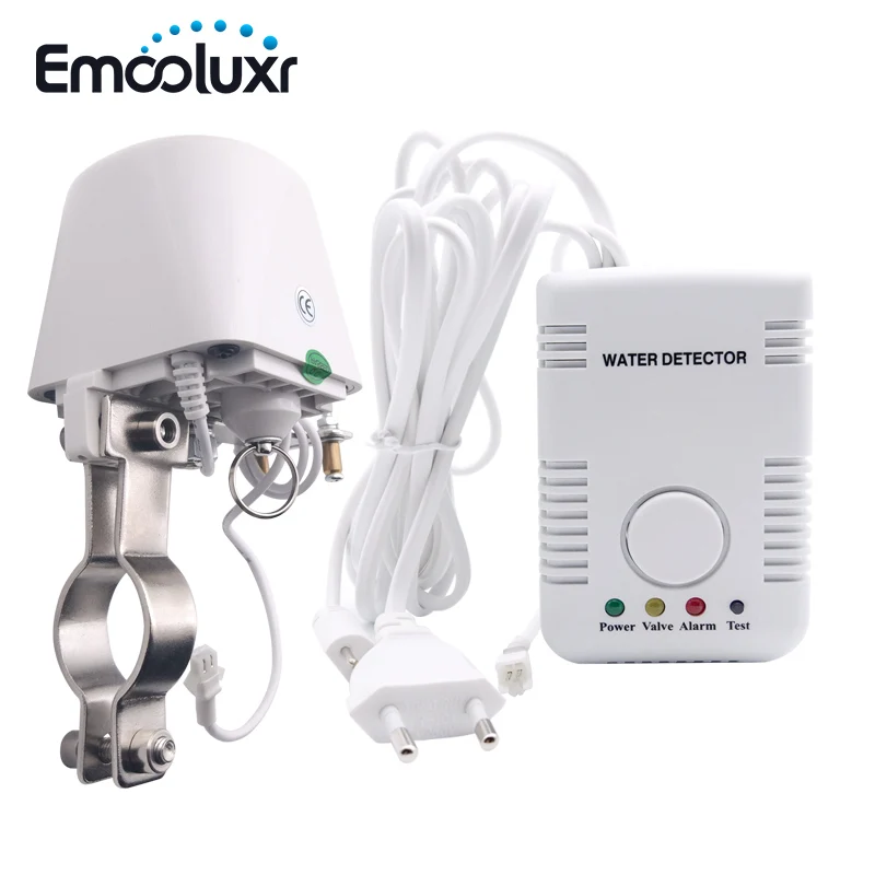  Water Leak Alarm Water Sensor Detector Smart Home Security Alarm System w DN15 Manipulator Valve &  - 32851321846