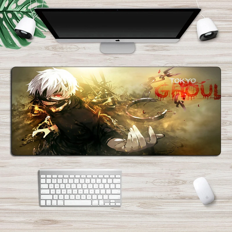 

Japan Anime Tokyo Ghoul Mouse pad 70x30cm Large Notebook Computer Gaming Mousepad Locking Edge keyboard Laptop Desk Mat