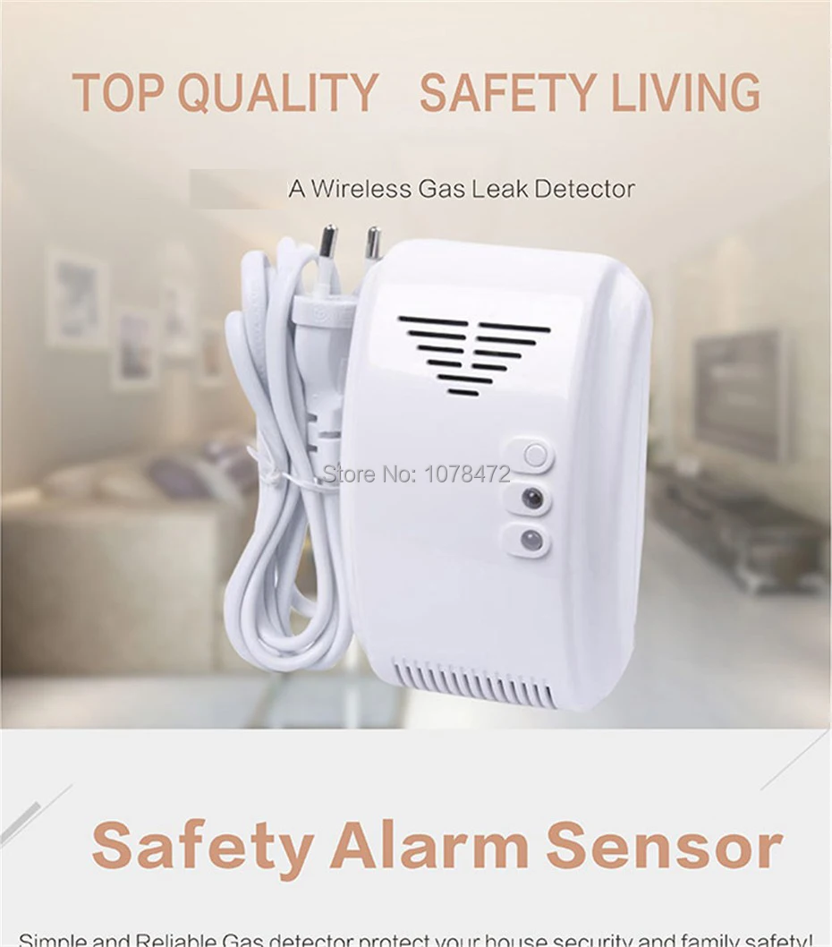 

New arrival cheap good Kitchen wireless combustible Gas Leakage Detector alarm sensor for home security alarm system