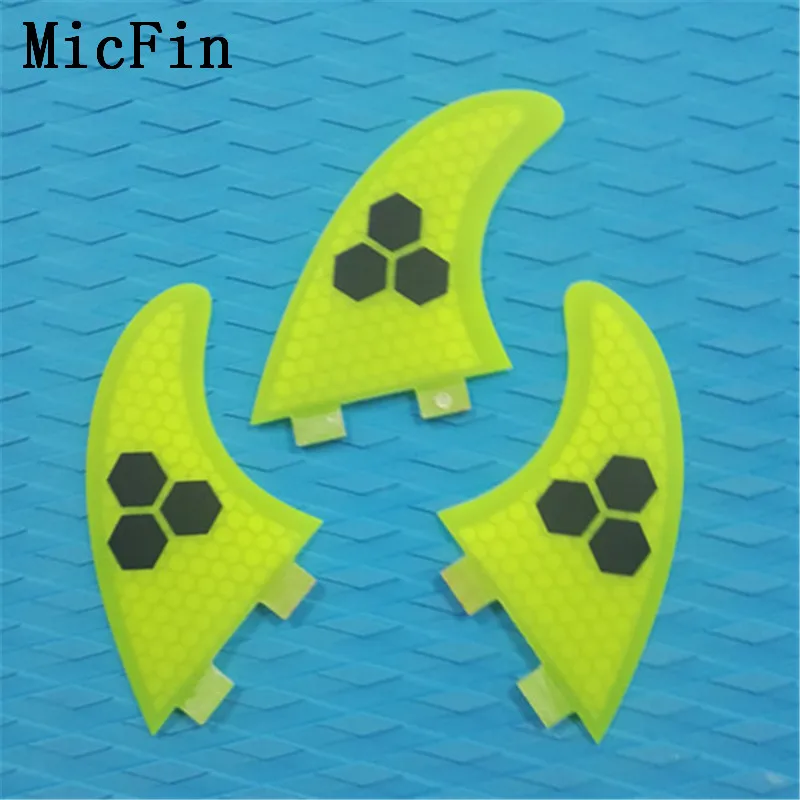 Micfin Кили досок для серфинга из стекловолокна медовая расческа Комплект «плавников» 3 синий FCS G5 TRI NEW SURF FIN SKEG quilhas FCS выпрямитель для серфинга - Цвет: G5