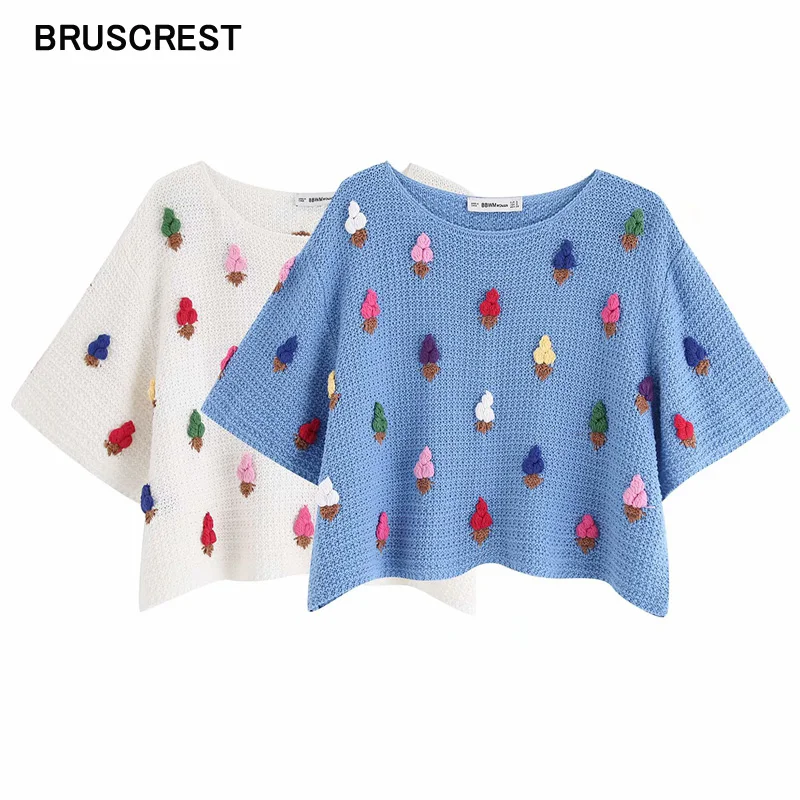 

Autumn Winter blue white kawaii fur ball cute sweater women knitted oversized female pullover korean streetwear fall 2019