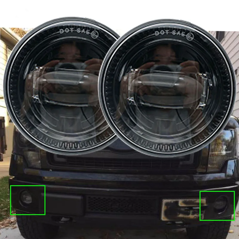 4.5 Inch LED Fog Light Assembly Compatible For F150 2011 2012 2013 2014 IP67 Waterproof Offroad
