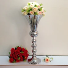 Nueva plata de mesa florero de Metal florero para boda decoración mesa centro de mesa para vintage rústico matrimonio 10 unids/lote