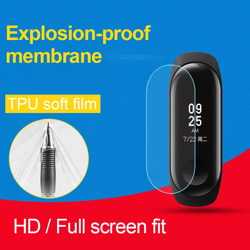 

5 Pcs/Lot Scratch Proof TPU Soft Full Coverage Protective Film For Xiaomi Mi Band 3 Wristband Screen Protector Cover Guard