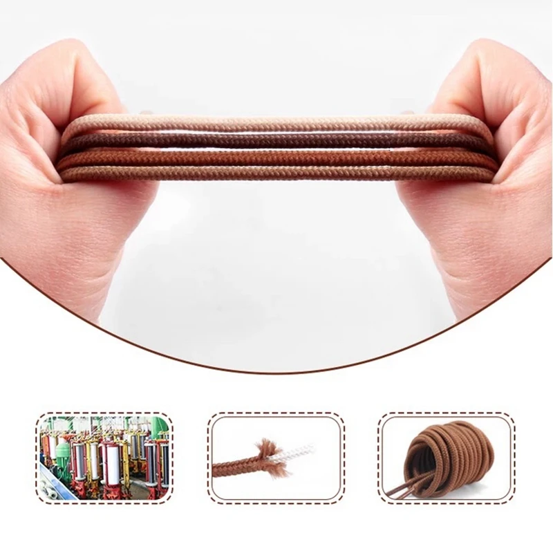 1Pair Classic Round Shoelaces Polyester Solid Shoe laces Off White Outdoor Leisure Sneakers Shoelace 90cm/120cm/150cm  21 Colors