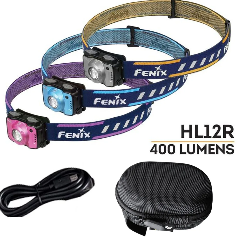 

Fenix HL12R 400 Lumen Neutral White + Red LED Compact USB Rechargeable Headlamp Built-in 1000mAh Li-polymer battery + APB-20