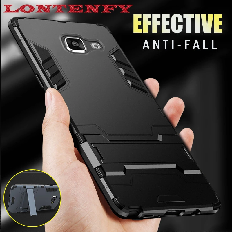 

LONTENFY Luxury Armor Phone Case For Samsung Galaxy S9 S9PLUS S8 S7 S6.Invisible Bracket Phone Cover For Samsung note8 Note9 A9