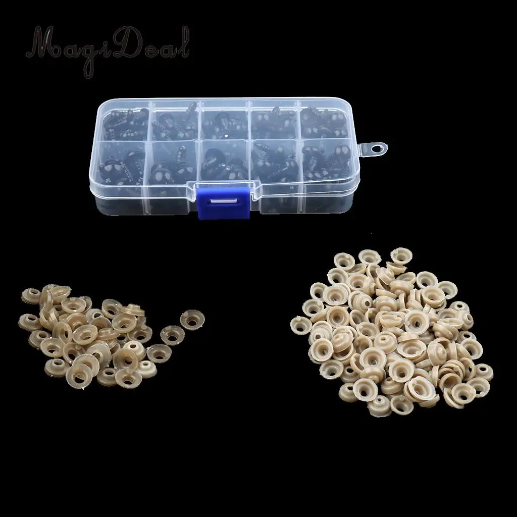 MagiDeal 142Pcs/Lot Plastic Safety Eyes for Teddy Bear Doll Craft Plush Animal DIY Hand Making Toys
