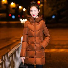 Зимнее пальто женские черные красные серые большие размеры свободные парки с капюшоном новая корейская мода; Слим Длинные Теплые Кофты Одежда CX994