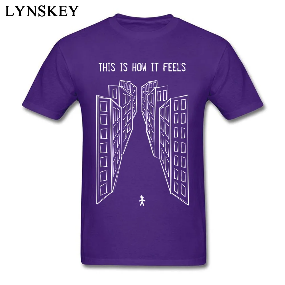 Funny Gift T-shirts O Neck All Cotton Depression Men Tops Tees Short Sleeve Summer/Autumn Gift Tee-Shirt Top Quality Depression purple