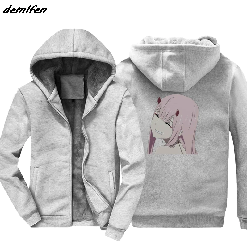 Darling в Franxx 2 Мужская толстовка с капюшоном верхняя одежда куртка принтом