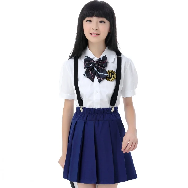 Girls Japanese School Uniform 4pcs Student School Suit Primary Teenager