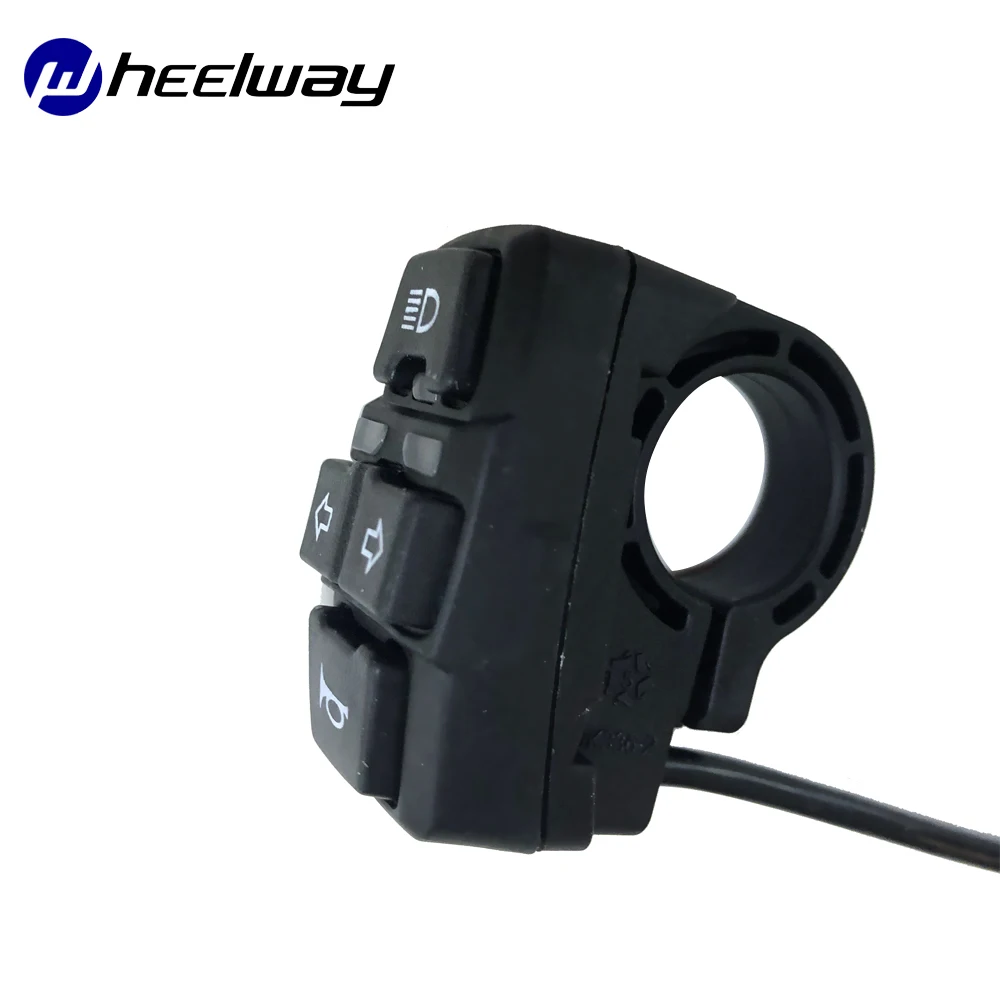 Flash Deal WHEELWAY Electric bicycle motorcycle ATV switch horn button turn signal electric fog light start handlebar controller switch 11
