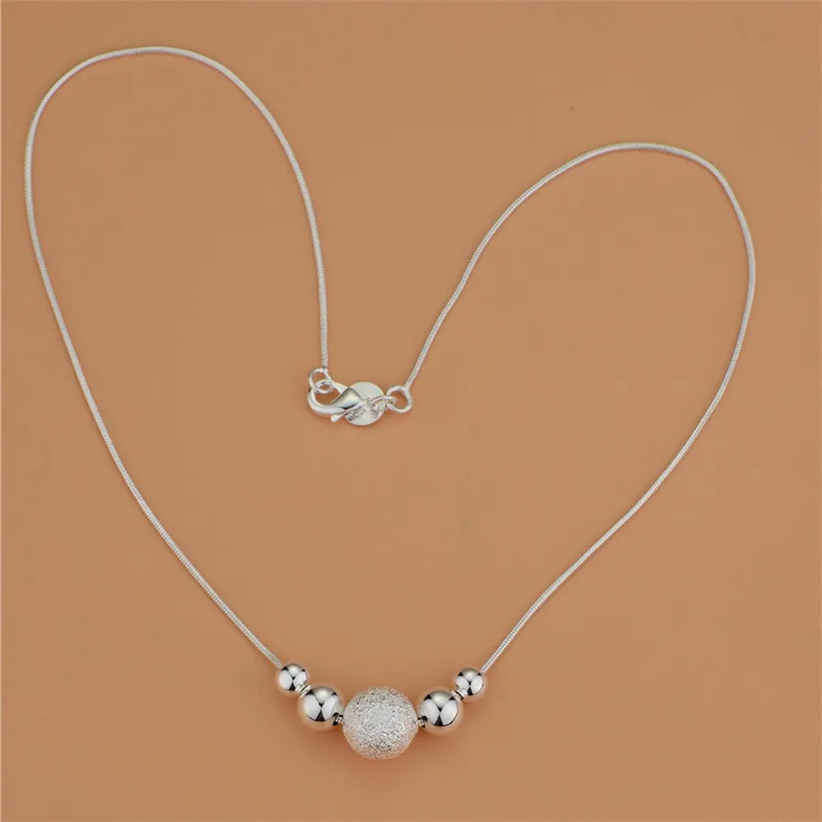 Silver Plated Beaded Necklace - Image 4