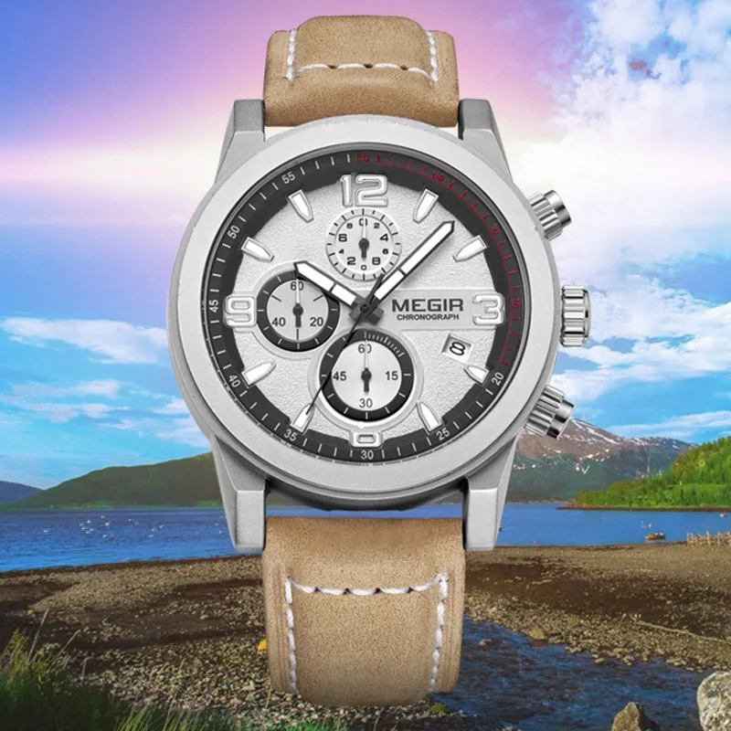 

Business Men Quartz Watches Chronograph Luminous Waterproof Wristwatch with Calendar LXH