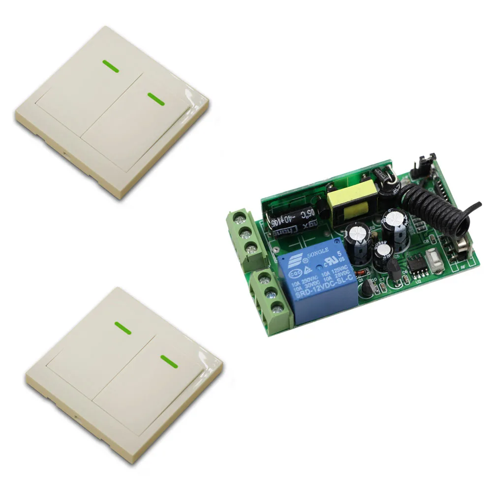 

AC85V 110V 120V 220V 250V 1 Relay RF Wireless Remote Control Switch Receiver With Transmitter Used Be In Wide Voltage AC85V-250V