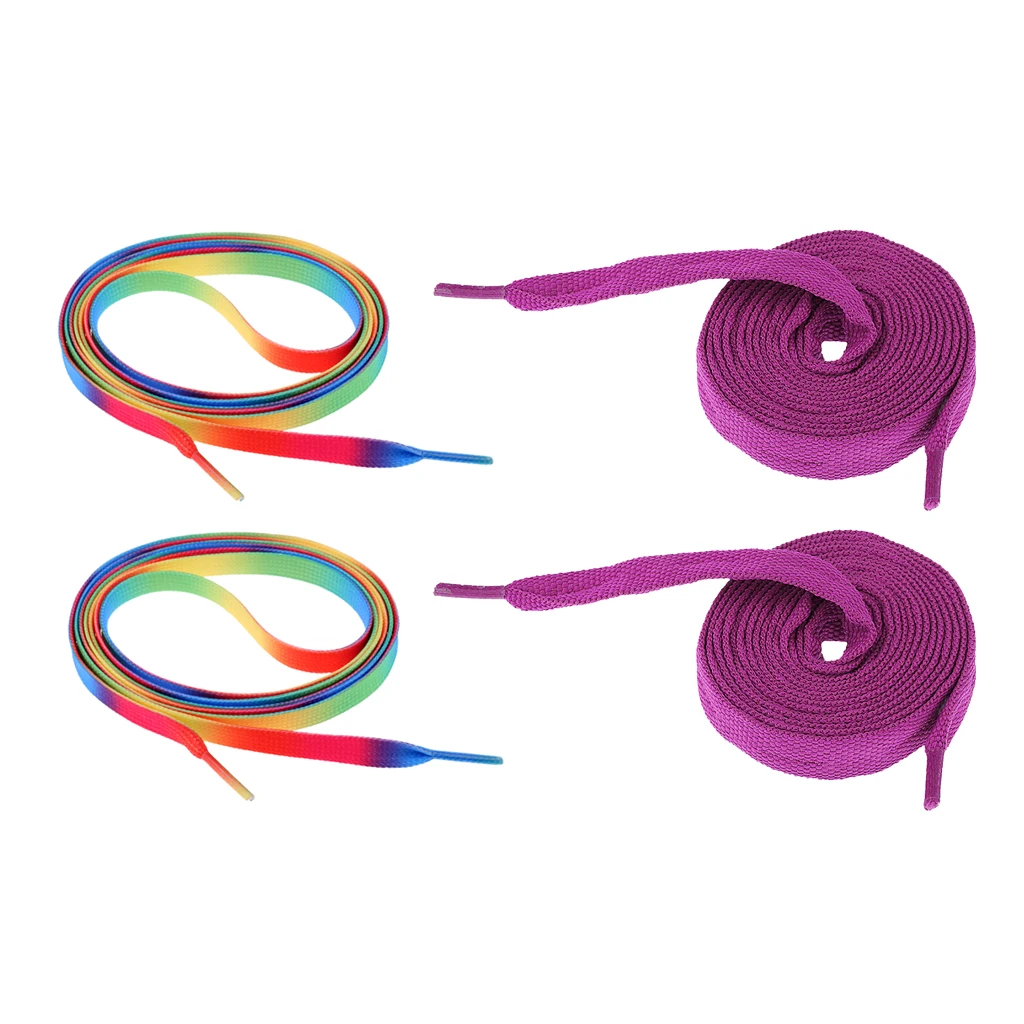 2 Pairs Non-skid Ice Hockey Skates Skate Boots Shoelaces Laces Skating Parts 180cm Long