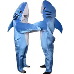 Хеллоуин КИТ костюм акулы-талисмана косплей животных Парад комбинезон наряд для взрослых
