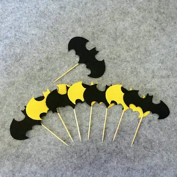 

Batman birthday party accessories Superhero 20 pcs Cake Flag 4.5cm Accessory Birthday Party Supplies supply fabric