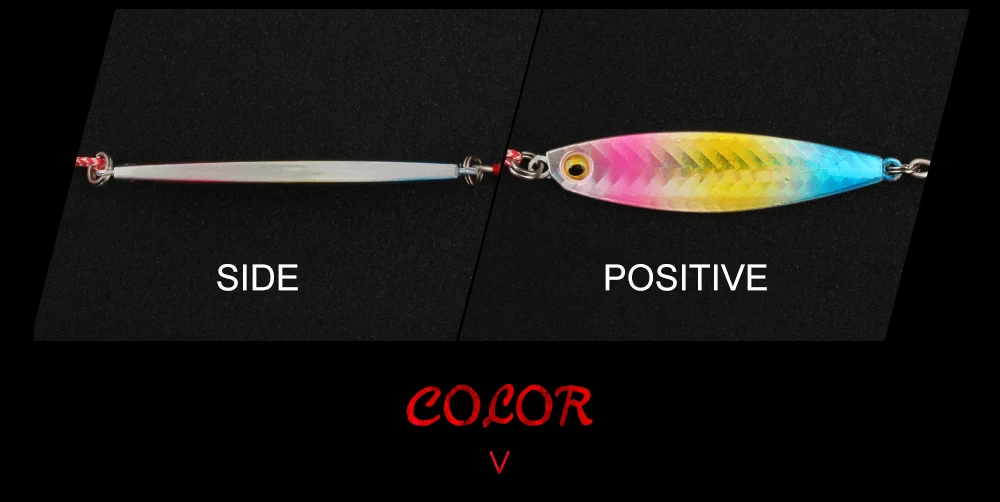 Spinpoler Flat Side Vertical Irons Jigs Metal Spoon Fishing Lure Shore Cast Laser Iron Lure Isca Spinner Jigging Bait 7g to 31g  (4)