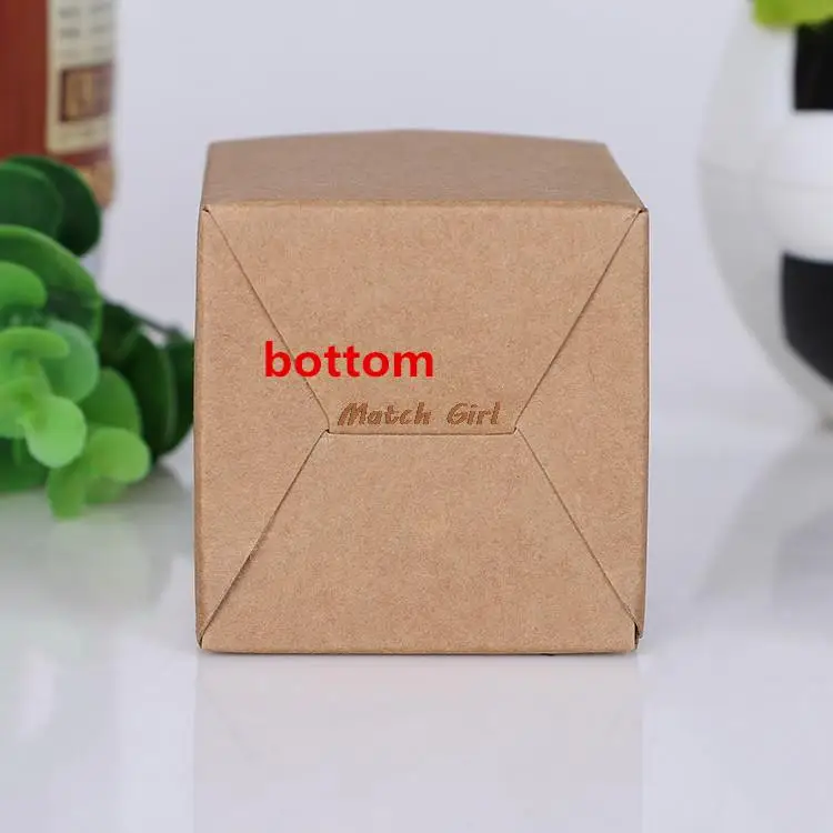 50 шт. ширина Размер 9 x9cm белый Бумага Carft Подарочная коробка из крафт бумаги